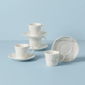 Oyster Bay 8-Piece Espresso Cup & Saucer Setglass cups ,personalized mugs 