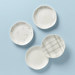 Oyster Bay Assorted Tidbit Plates - Set of 4modern kitchen decor ,kitchen dinner set ,dinnerware 