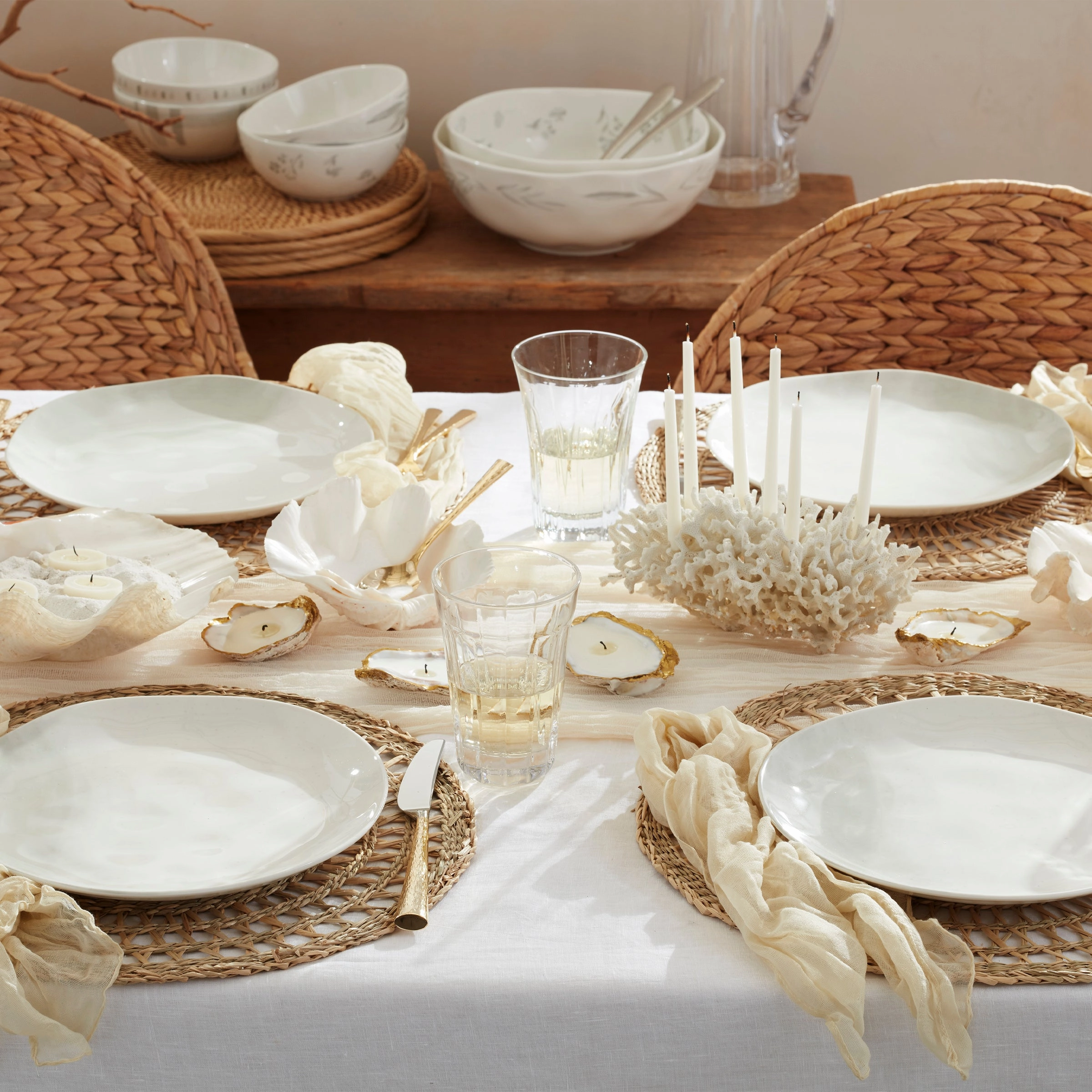 Oyster Bay Dinner Plates - Set of 4
