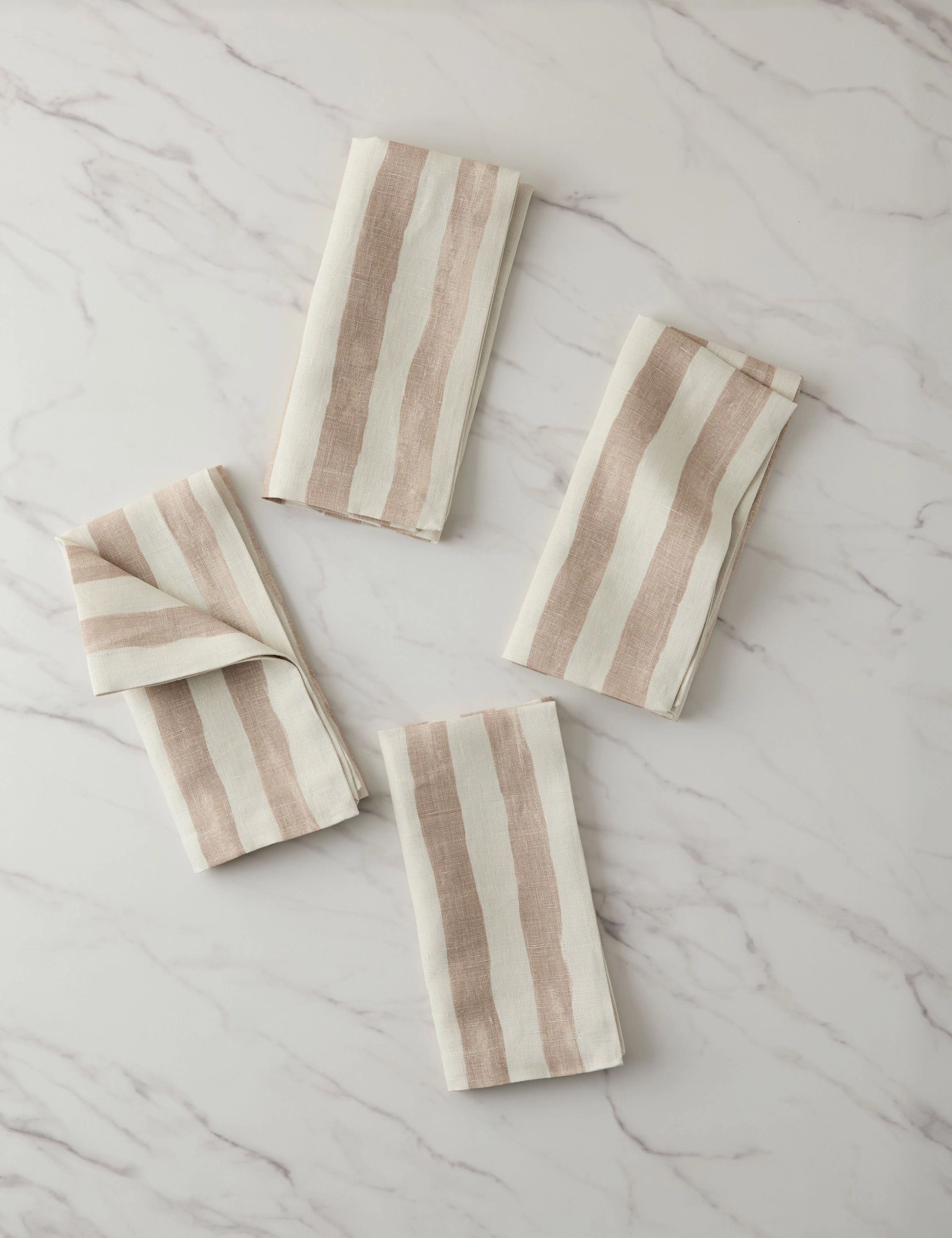 Painterly Stripe Linen Napkins (Set of 4) by Sarah Sherman Samuel