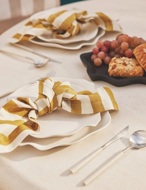 Painterly Stripe Linen Napkins (Set of 4) by Sarah Sherman Samuelhome decor ,wall decor 