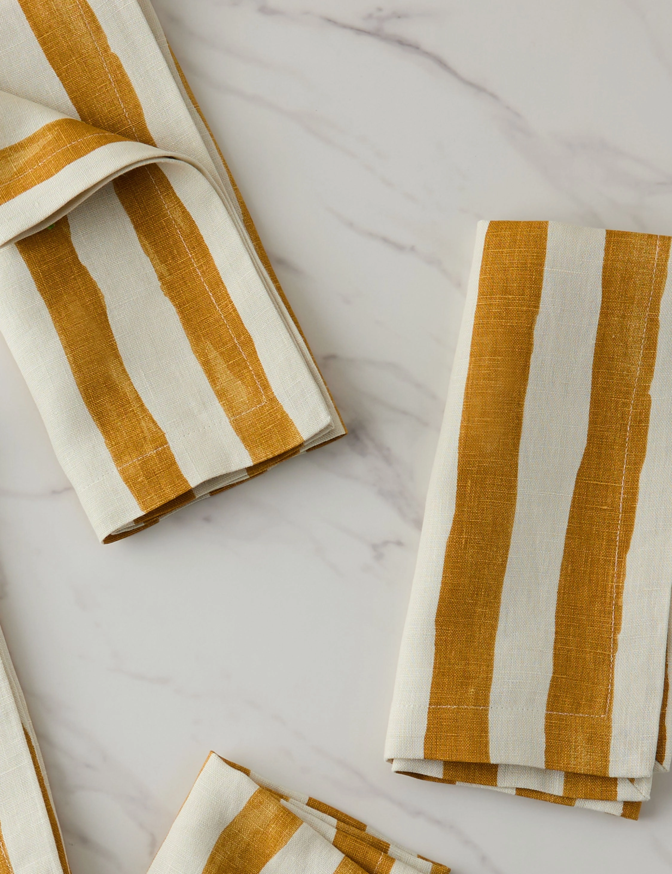 Painterly Stripe Linen Napkins (Set of 4) by Sarah Sherman Samuel