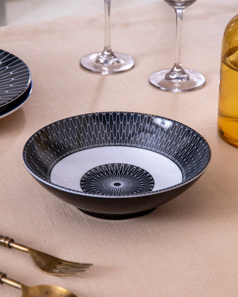 Palace Melamine Serving Bowl - Blackmodern kitchen decor ,kitchen dinner set ,dinnerware 