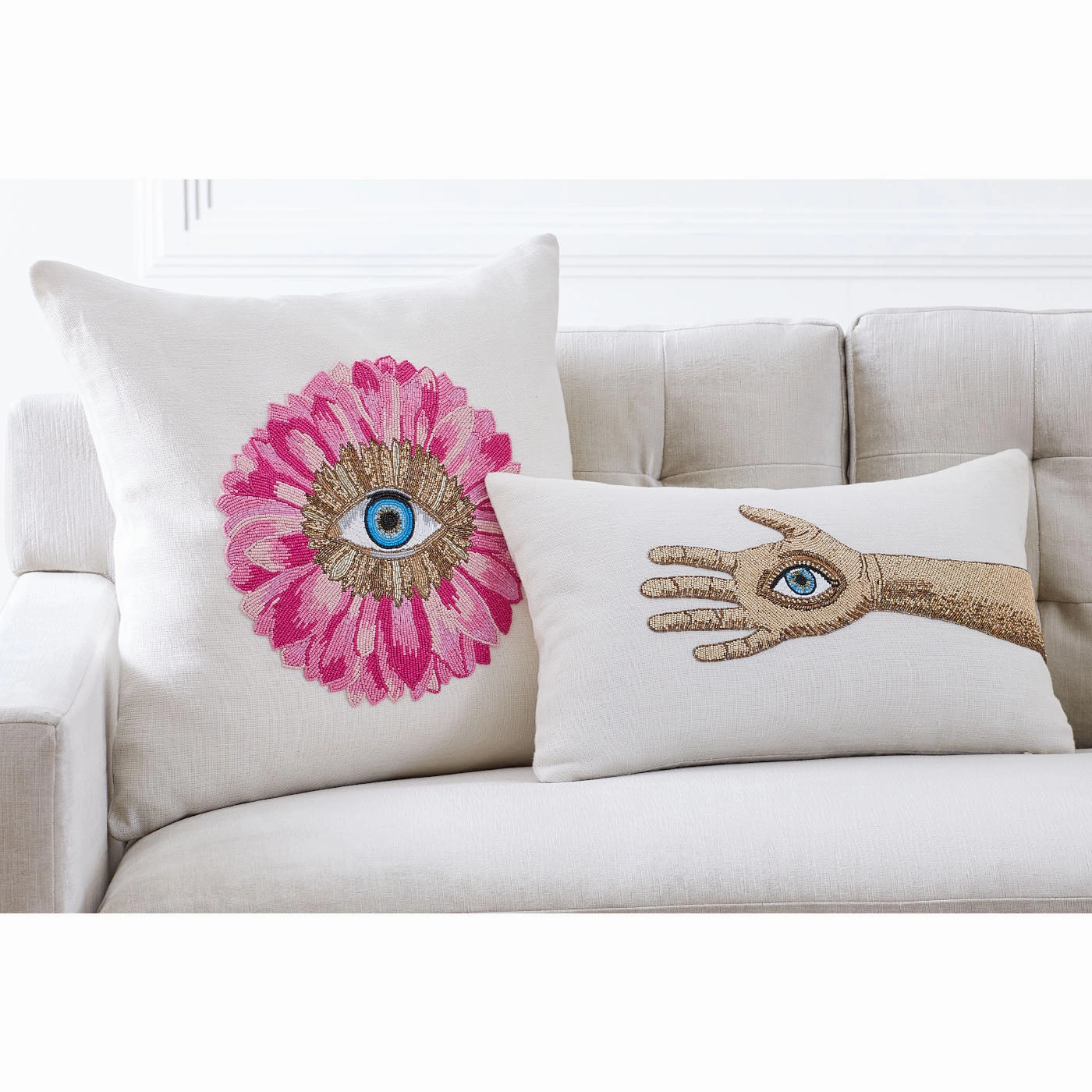 Palmistry Beaded Pillow