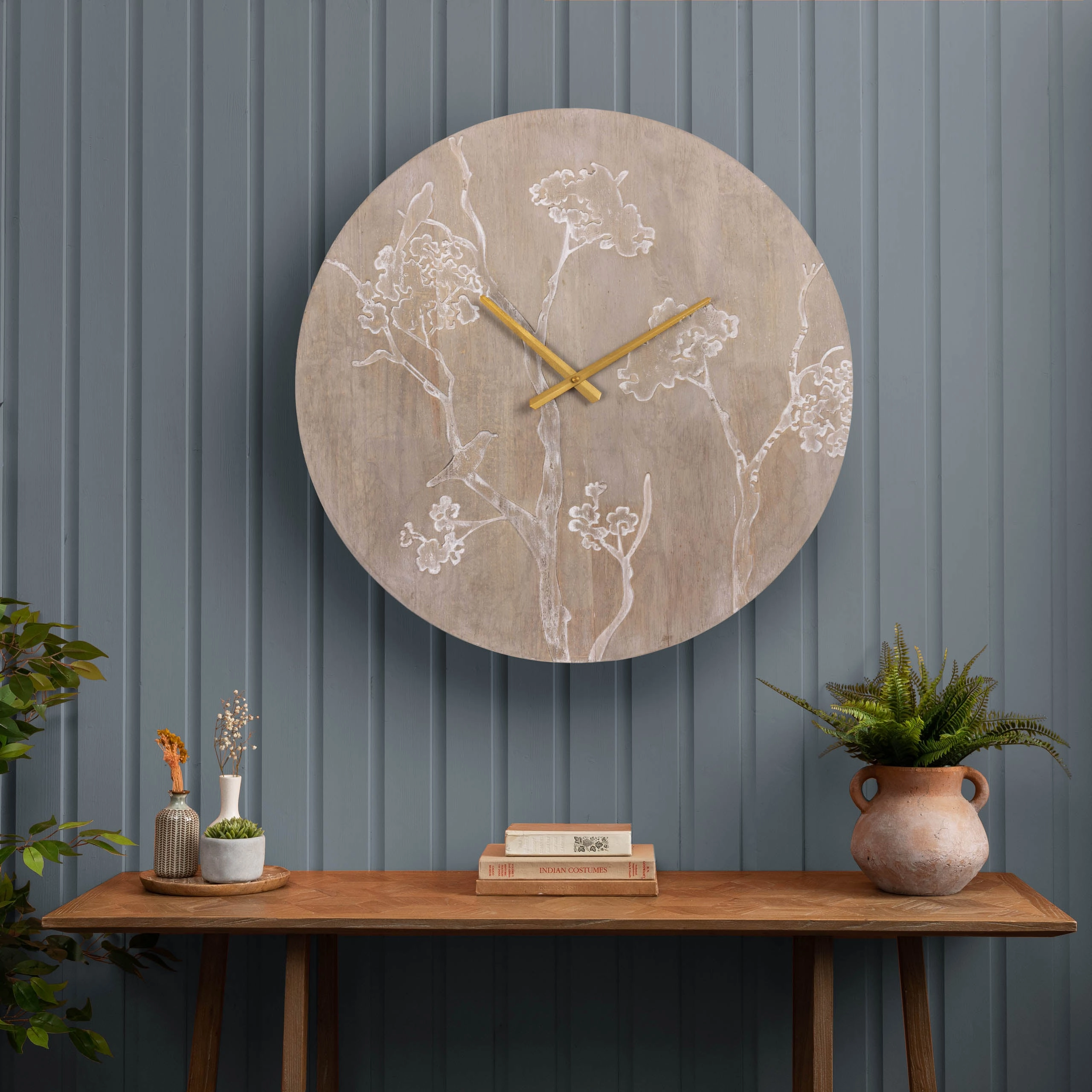 Paloma Wooden Clock Weathered Oakmodern home decor ,home decor for bedroom 