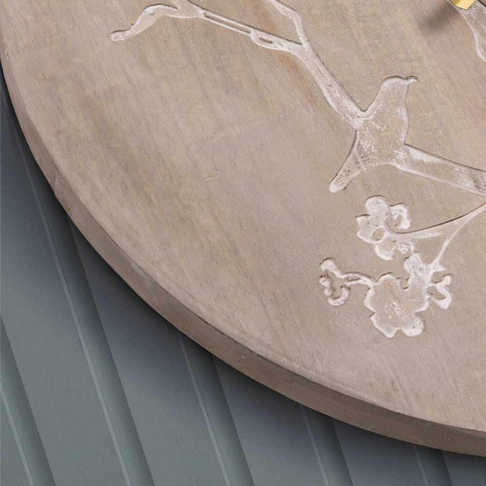 Paloma Wooden Clock Weathered Oak