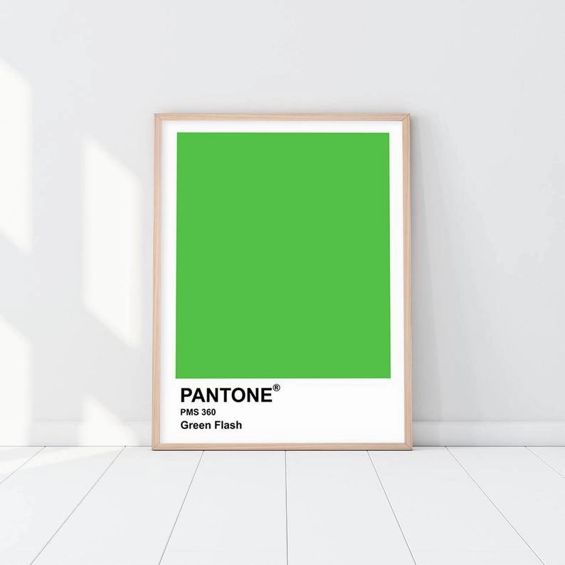 Pantone - Green Flashnordic style wall decor