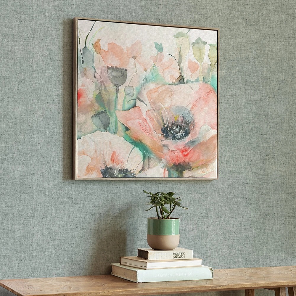 Papavera Biscay Framed Canvas Stone