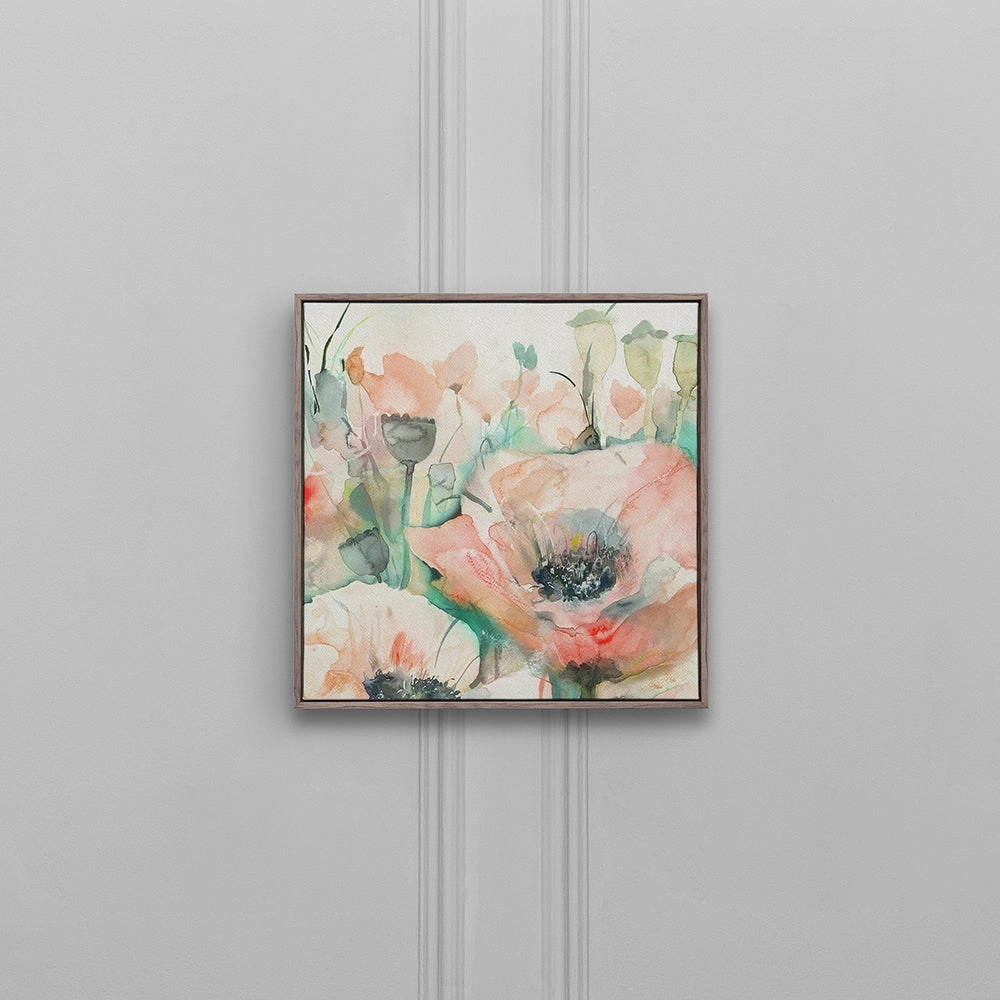 Papavera Biscay Framed Canvas Stone