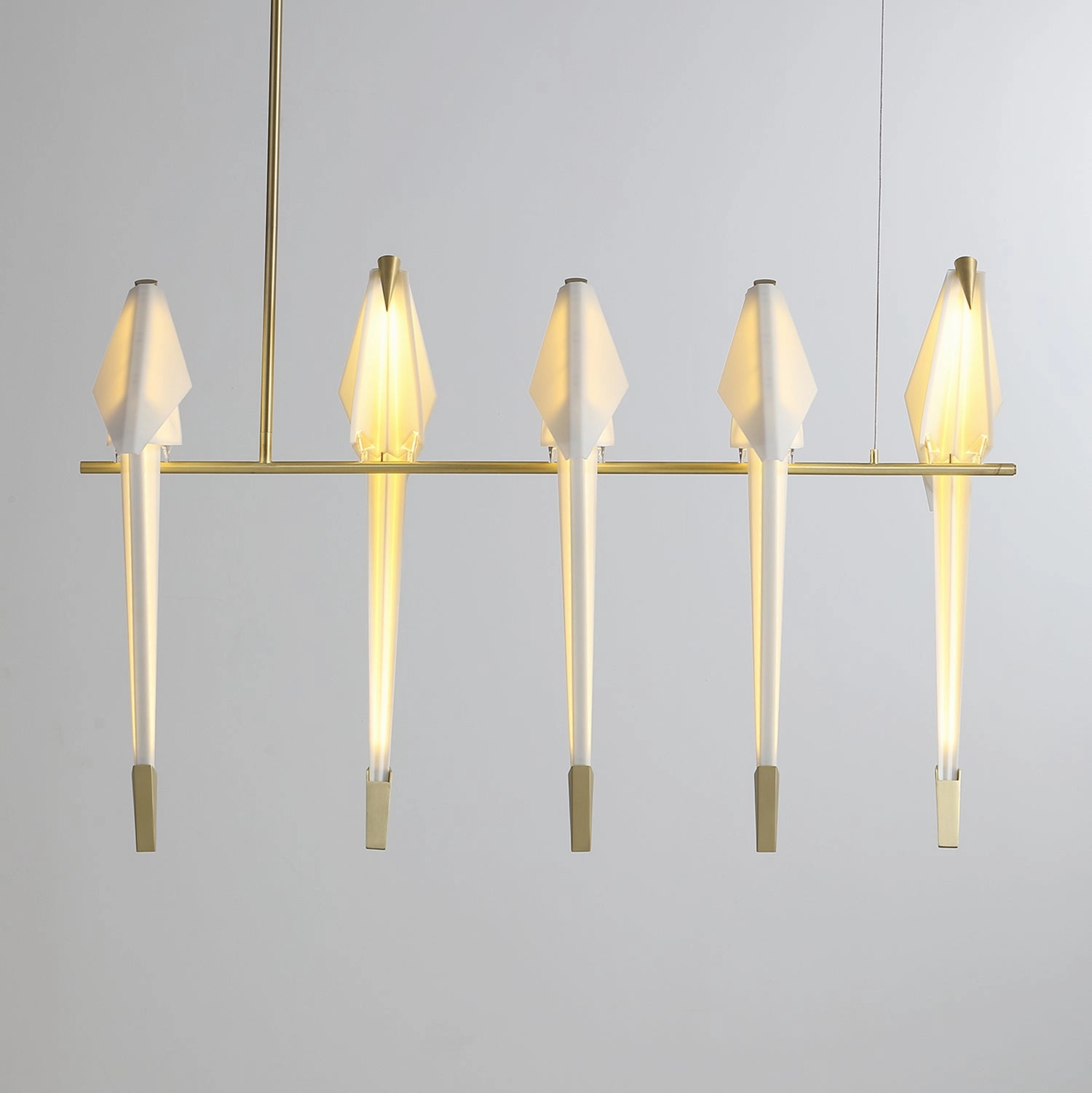 Paper Crane Bird LED Chandelier