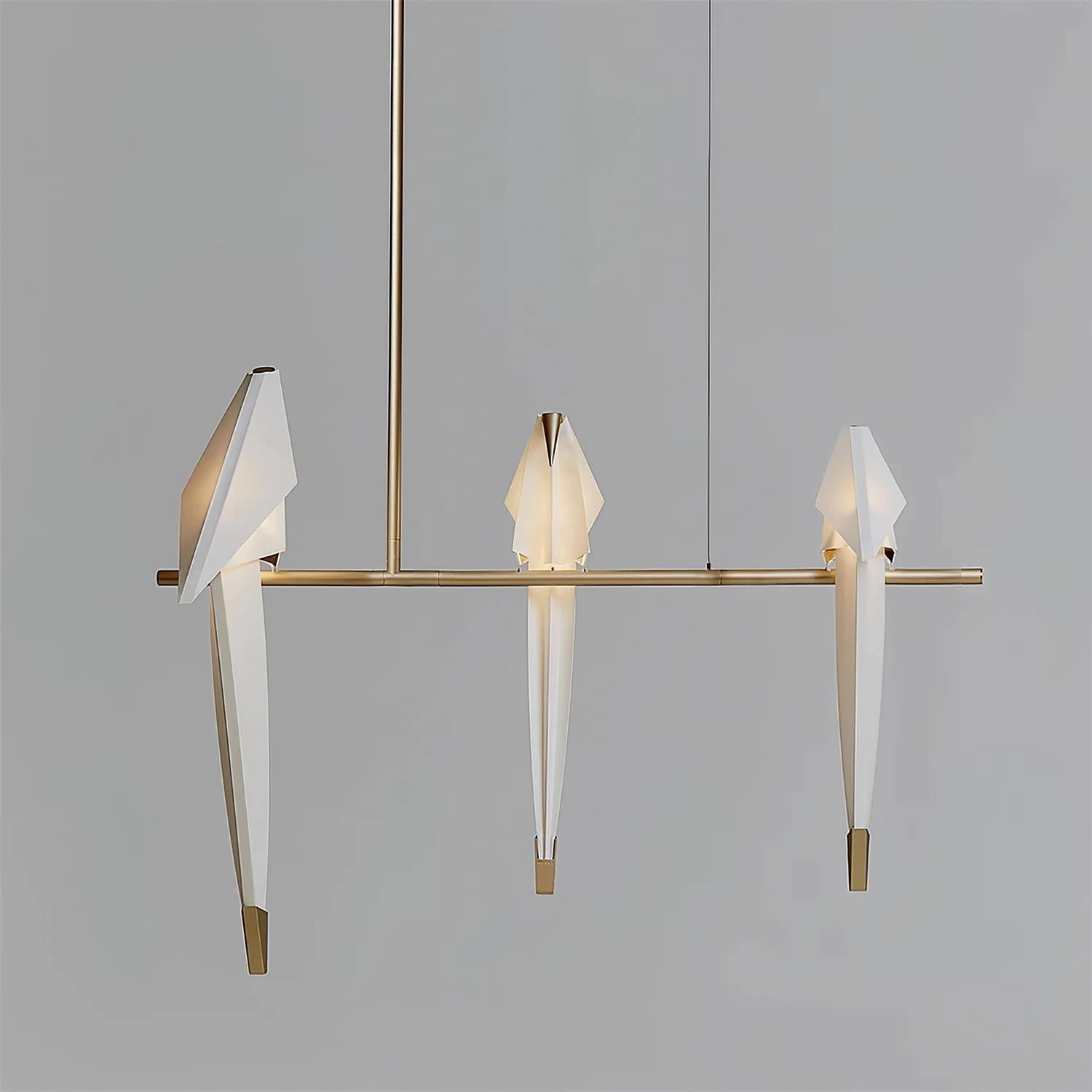 Paper Crane Bird LED Chandelier