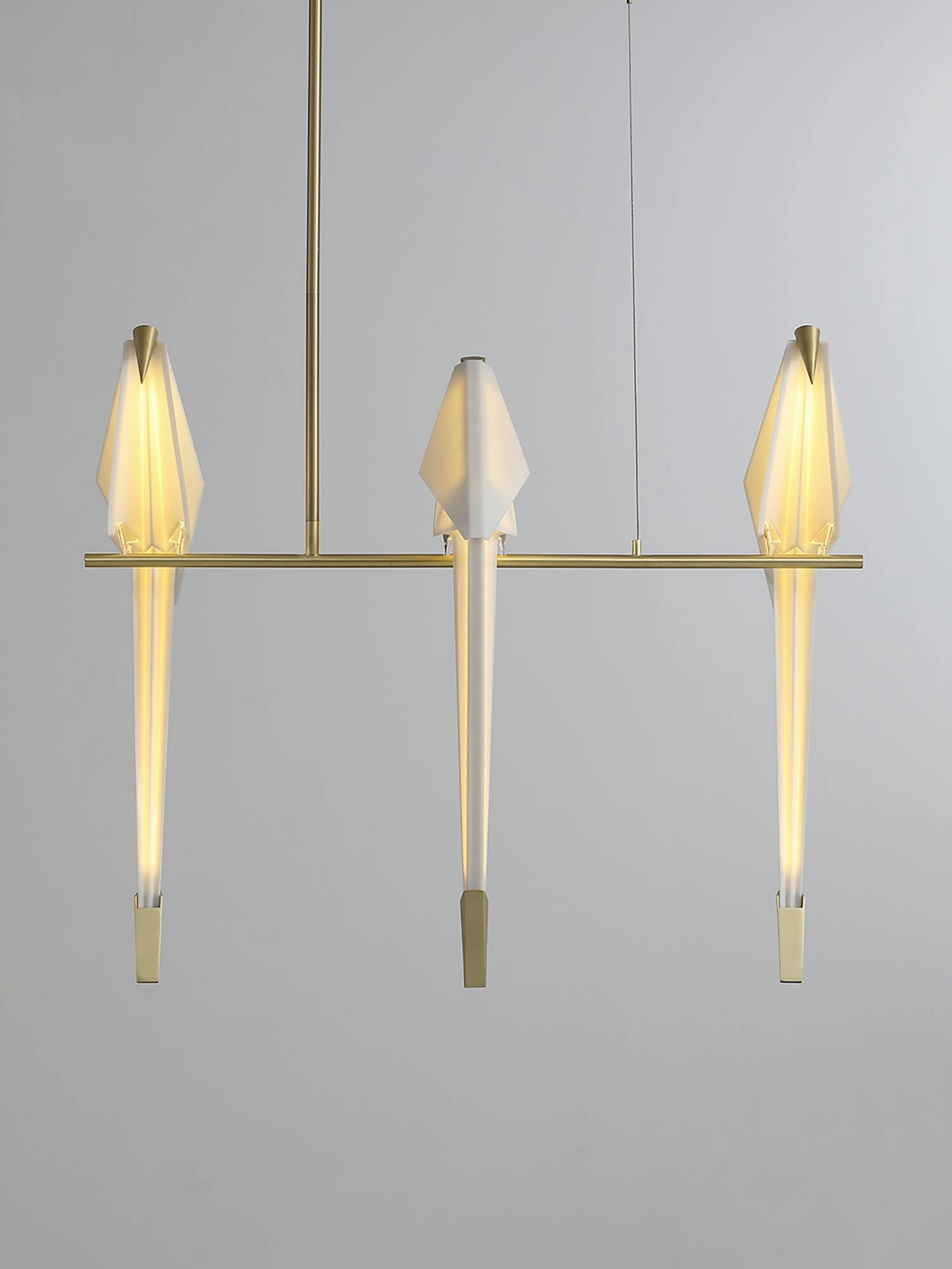 Paper Crane Bird LED Chandelier