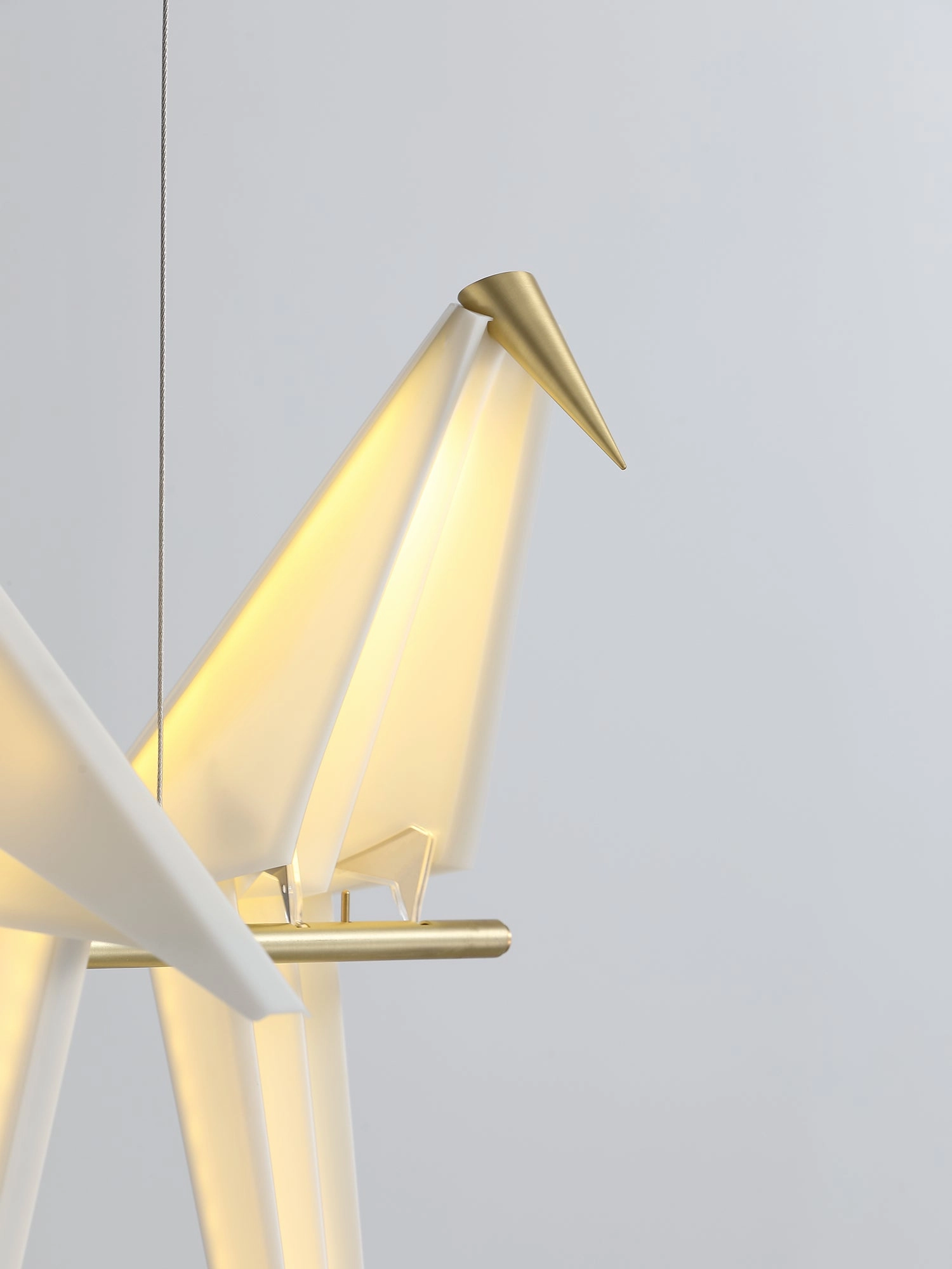 Paper Crane Bird LED Chandelier