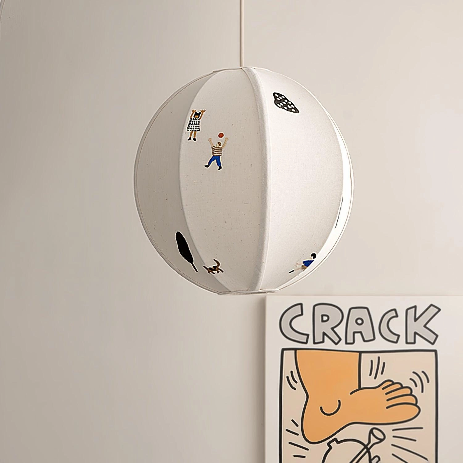 Park Embroidered Textile Swag Lamp