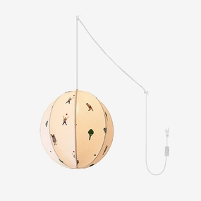 Park Embroidered Textile Swag LampScandinavian pendant light ,modern chandelier 