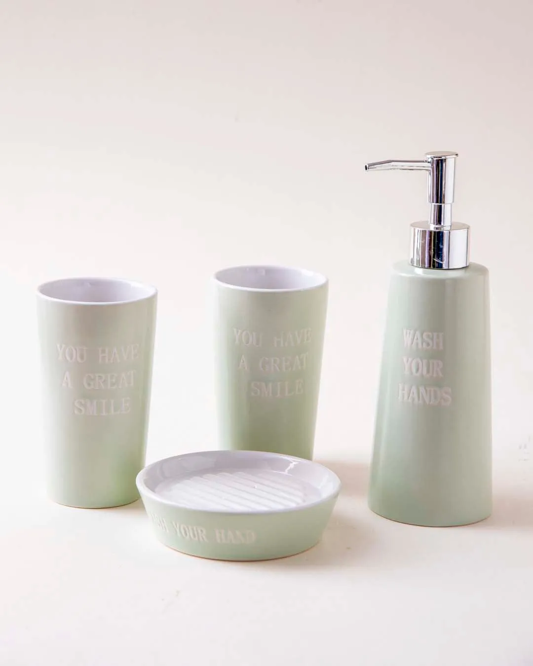 Pastel Perfection 4-Piece Bath Set - Green