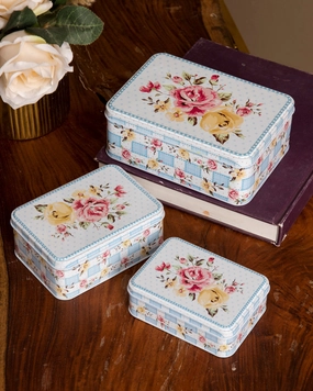 Pastel Rose Storage Canister - Set Of 3modern kitchen decor ,kitchen dinner set ,dinnerware 