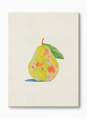 Pastels Pear, Canvasindoor decorative canvas print