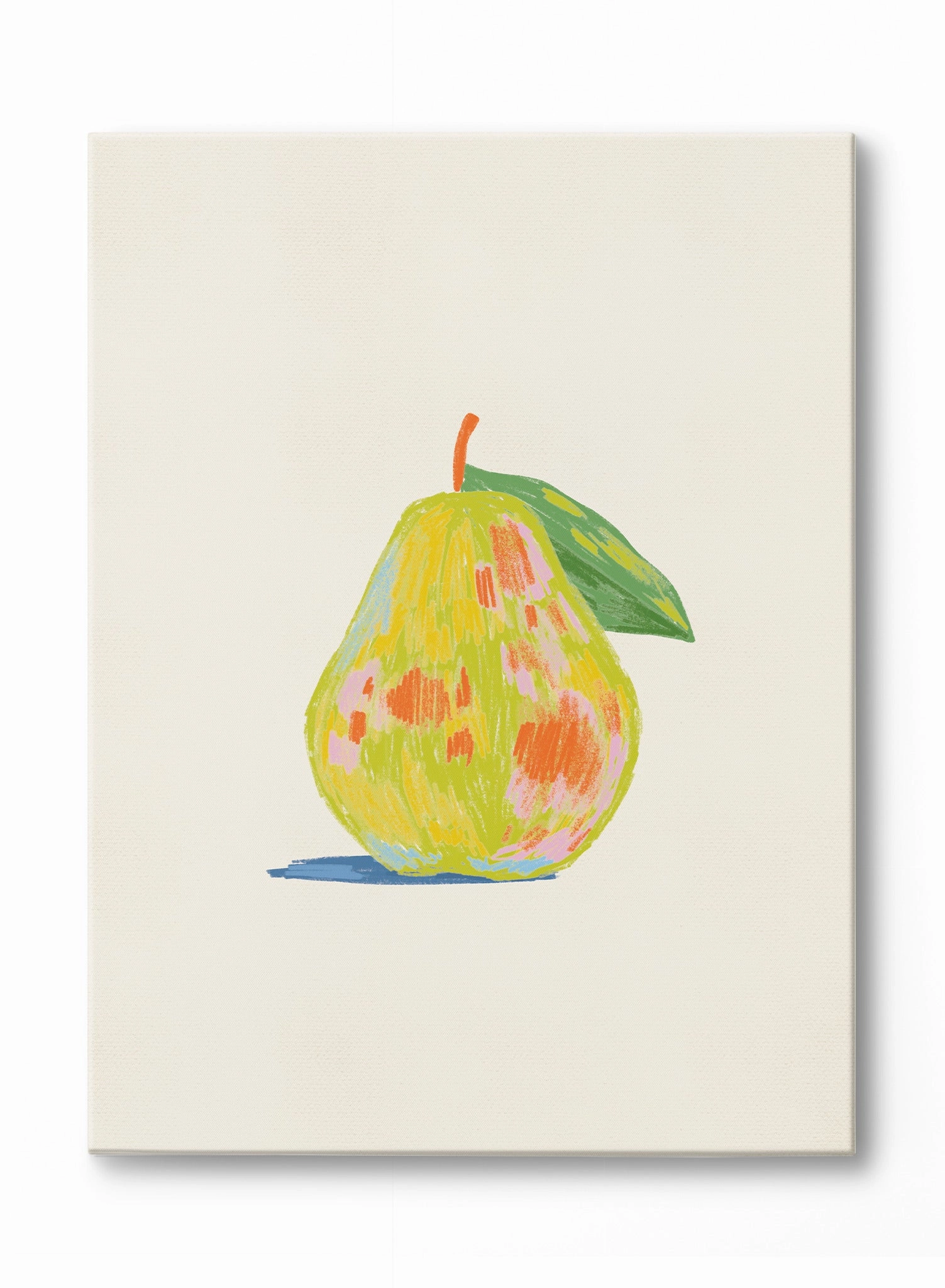 Pastels Pear, Canvasindoor decorative canvas print