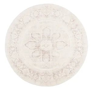 Patina Cream and Beige Distressed Washable Round Rugmodern color block patchwork rug