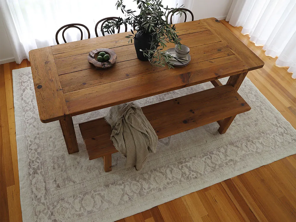 Patina Cream and Beige Distressed Washable Rug *NO RETURNS UNLESS FAULTY