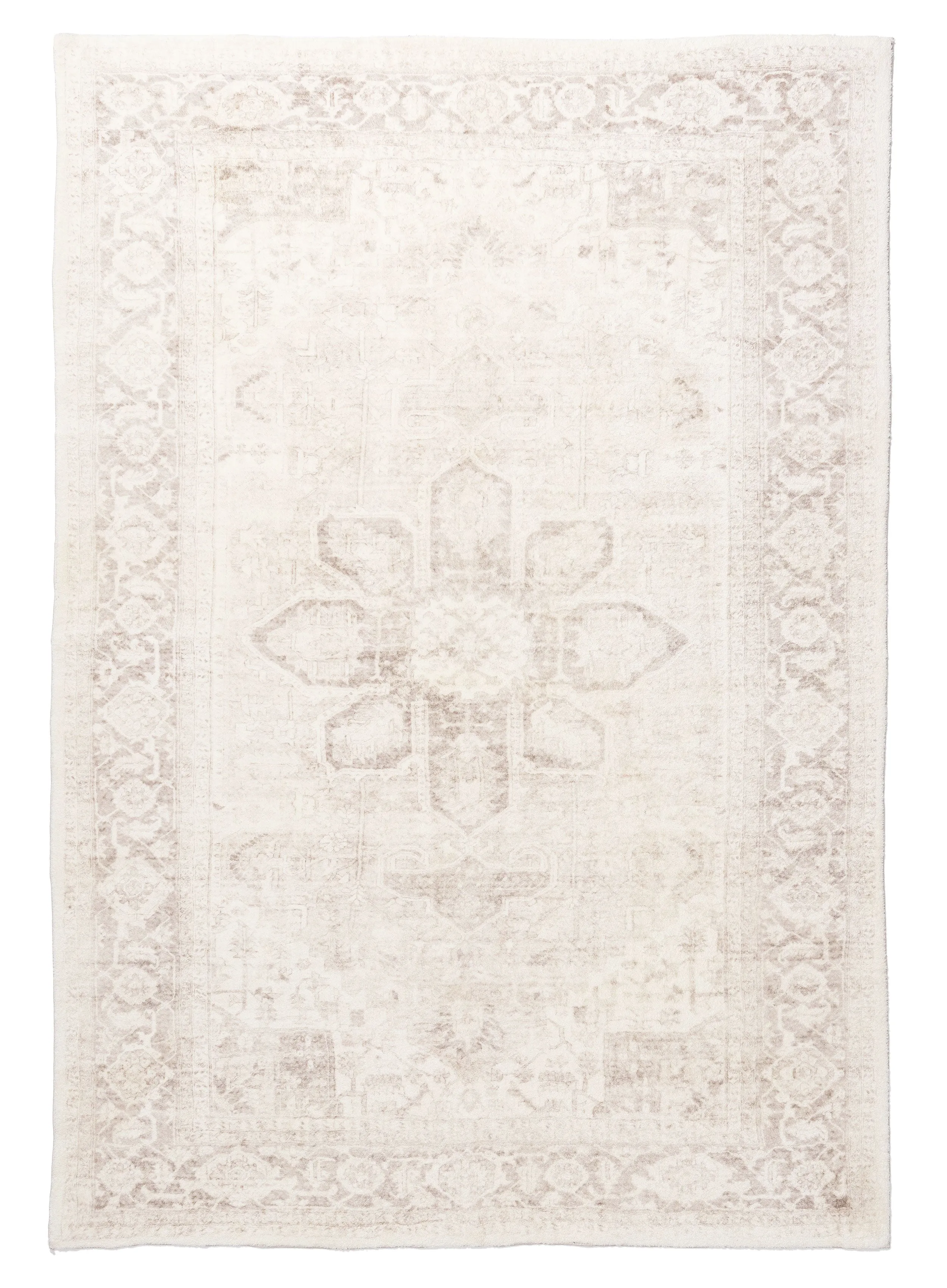Patina Cream and Beige Distressed Washable Rug *NO RETURNS UNLESS FAULTYmodern color block patchwork rug