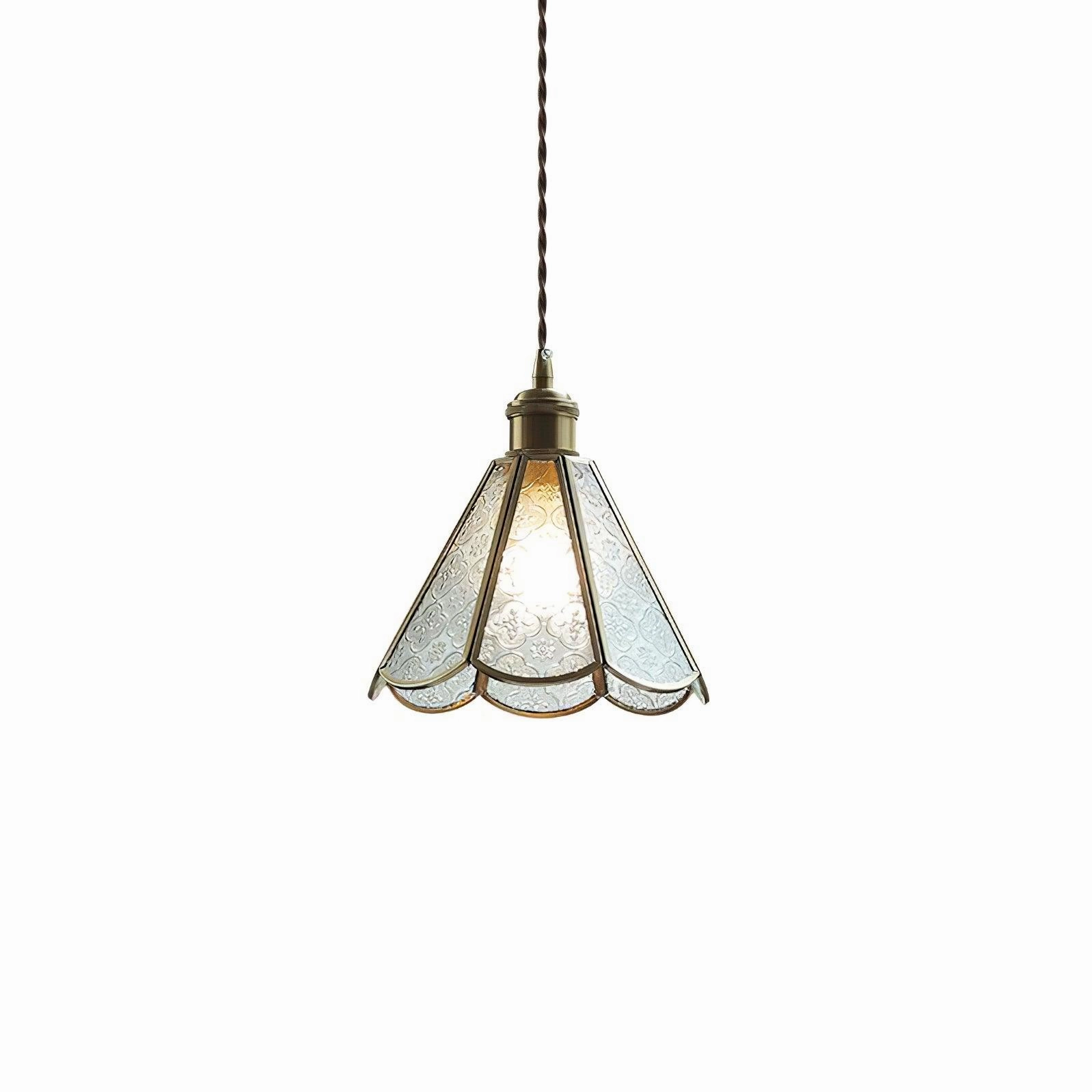 Patterned Glass Pendant Lamp