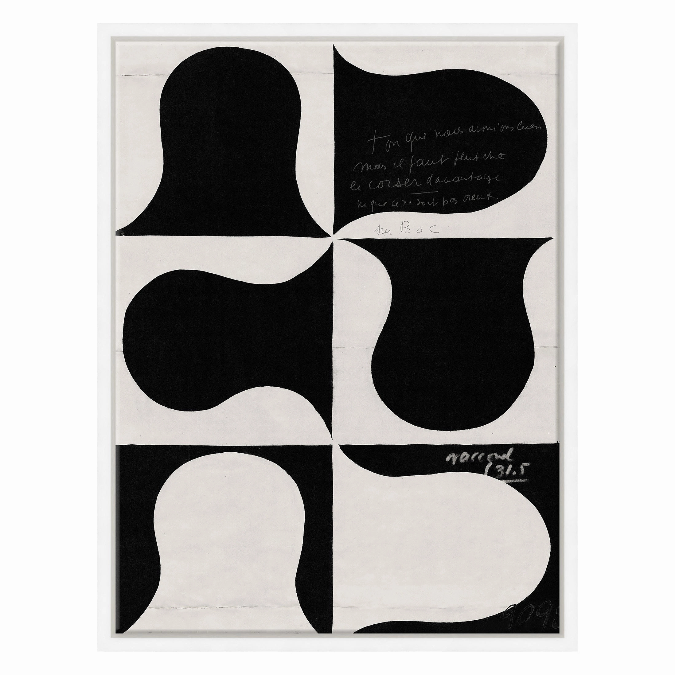 Paule Marrot, Black and White Abstract Series 1 (Var. 2)nordic style wall decor