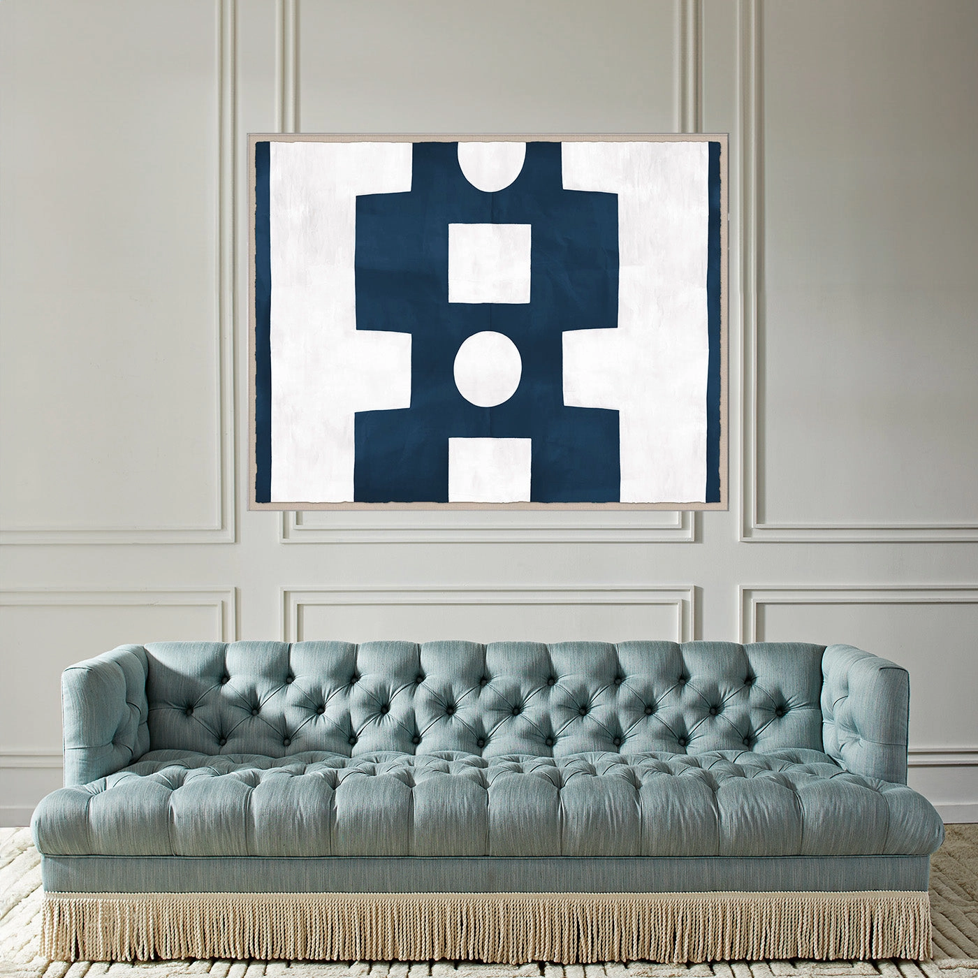 Paule Marrot, Blue and White Abstract
