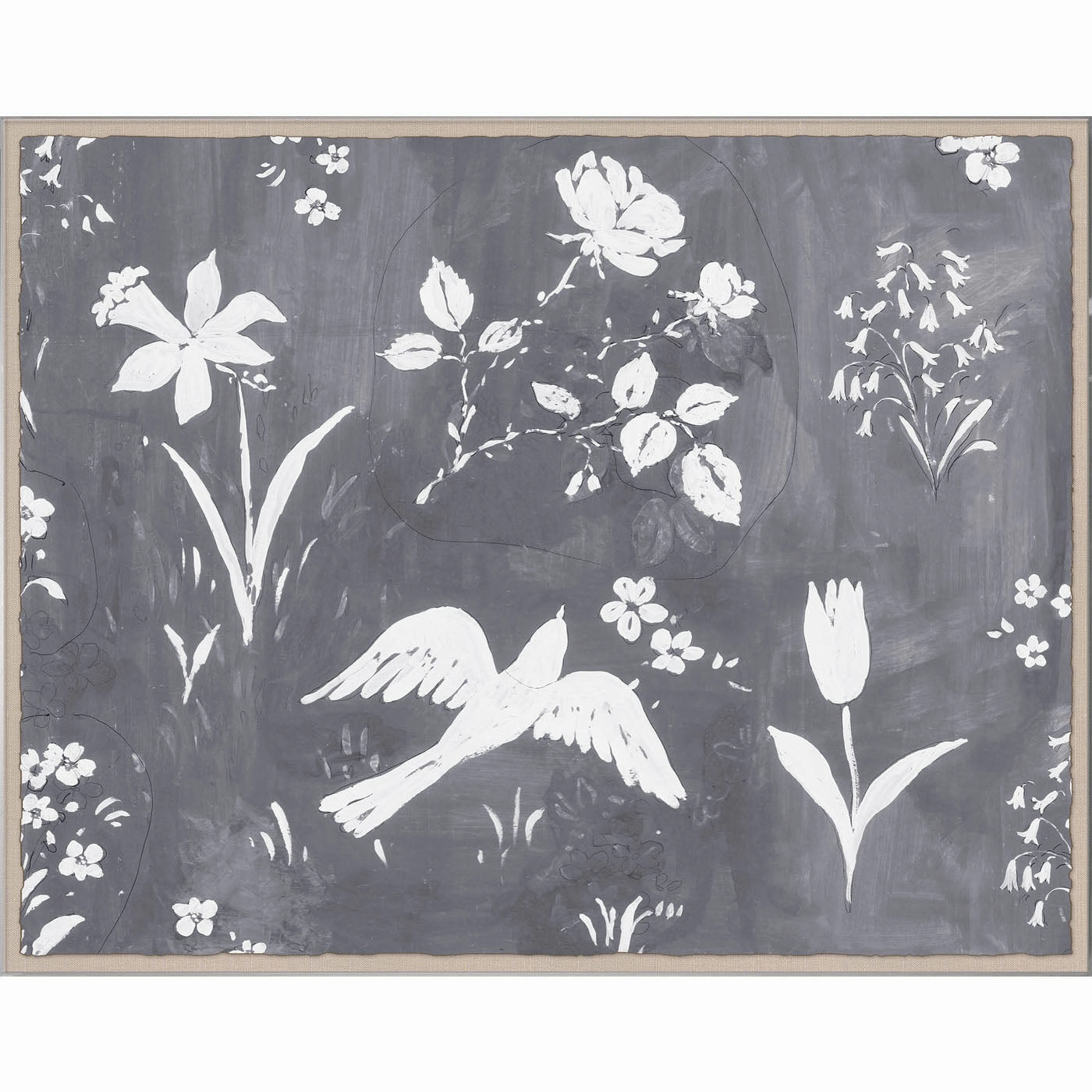 Paule Marrot, Flower Garden Grisnordic style wall decor