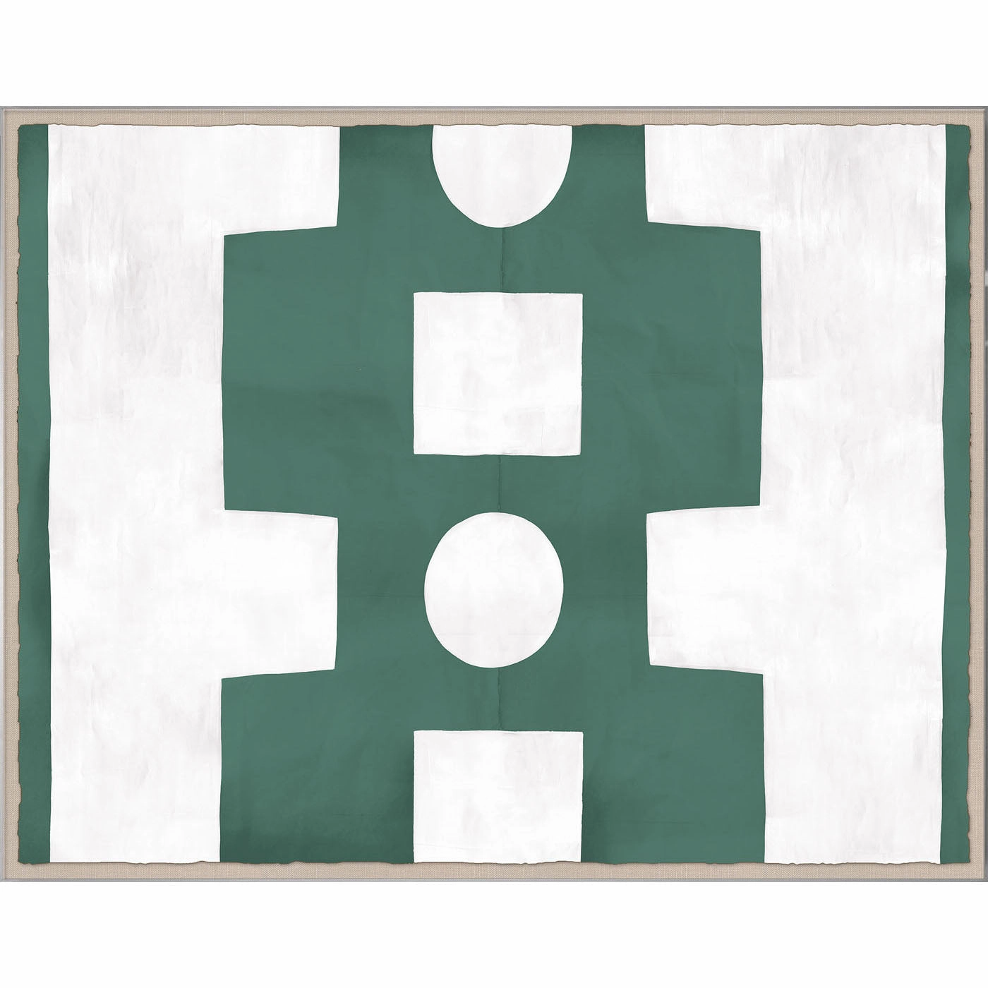 Paule Marrot, Green and White Abstractnordic style wall decor