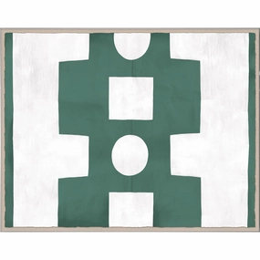 Paule Marrot, Green and White Abstractnordic style wall decor