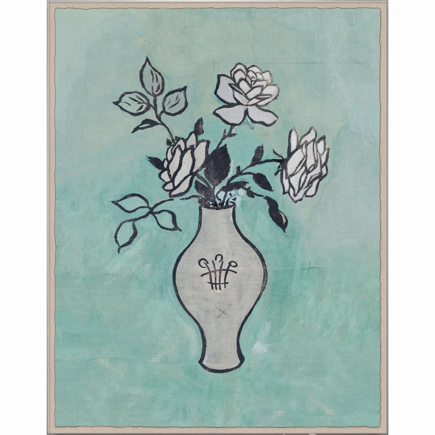 Paule Marrot, Vase with Rosesnordic style wall decor