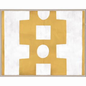 Paule Marrot, Yellow and White Abstractnordic style wall decor