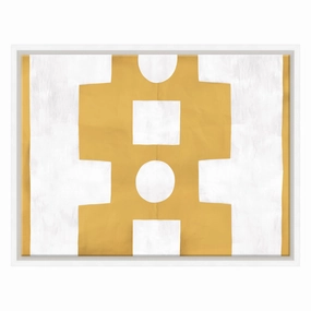 Paule Marrot, Yellow and White Abstract (Var. 3)nordic style wall decor