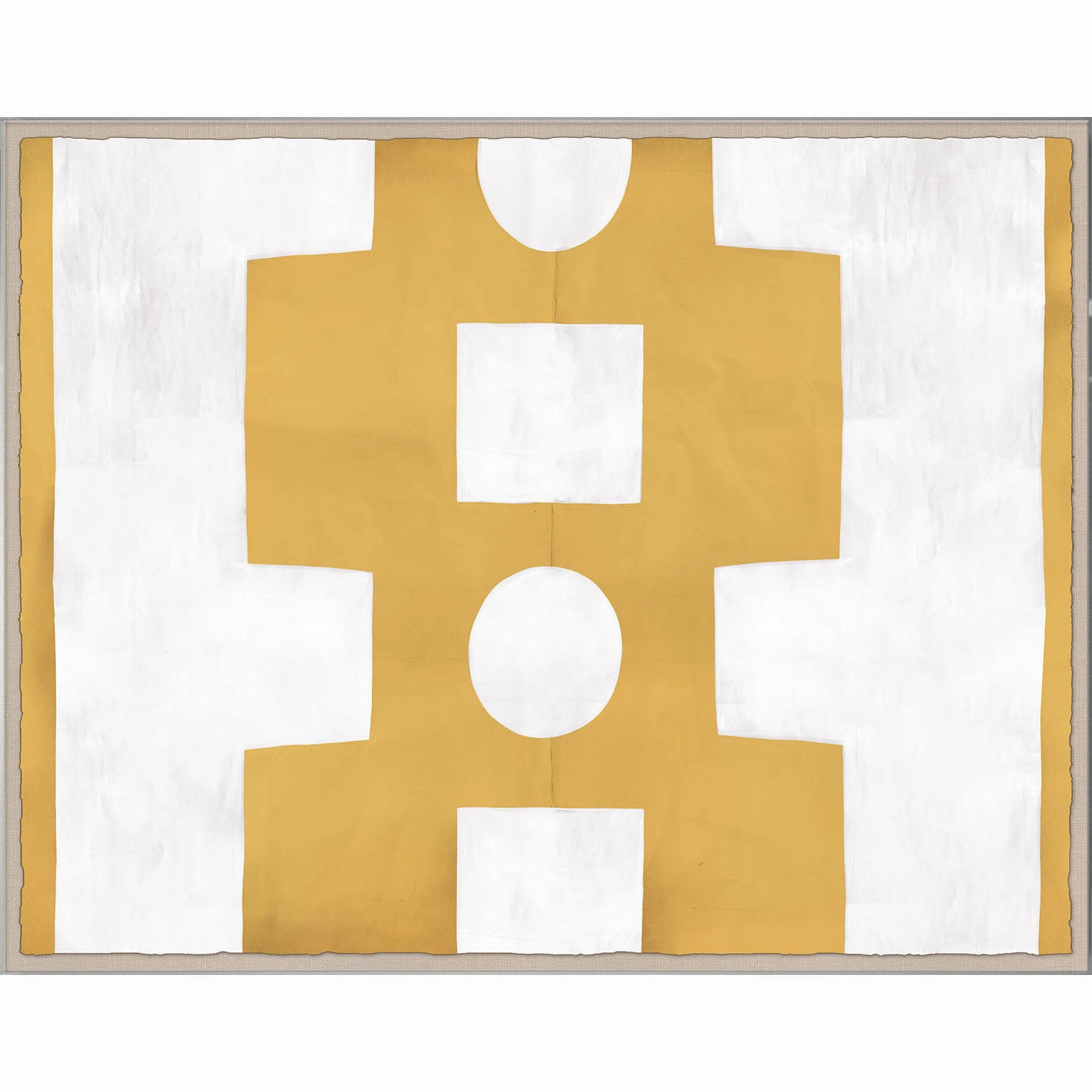 Paule Marrot, Yellow and White Abstractnordic style wall decor