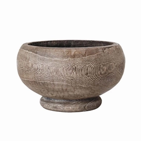 Paulownia Wood Planter, Stained Finish - 14" Widenordic style desktop ornaments
