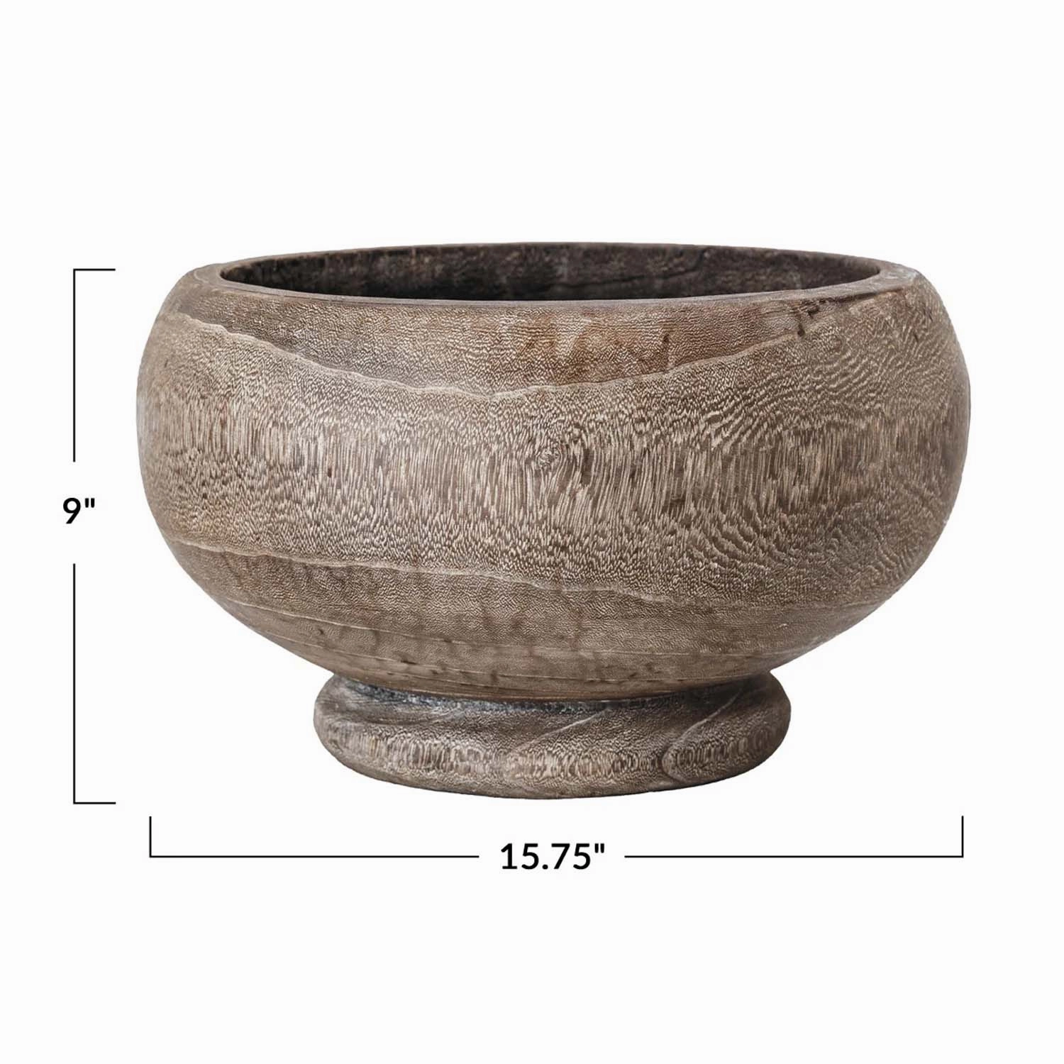 Paulownia Wood Planter, Stained Finish - 14" Wide
