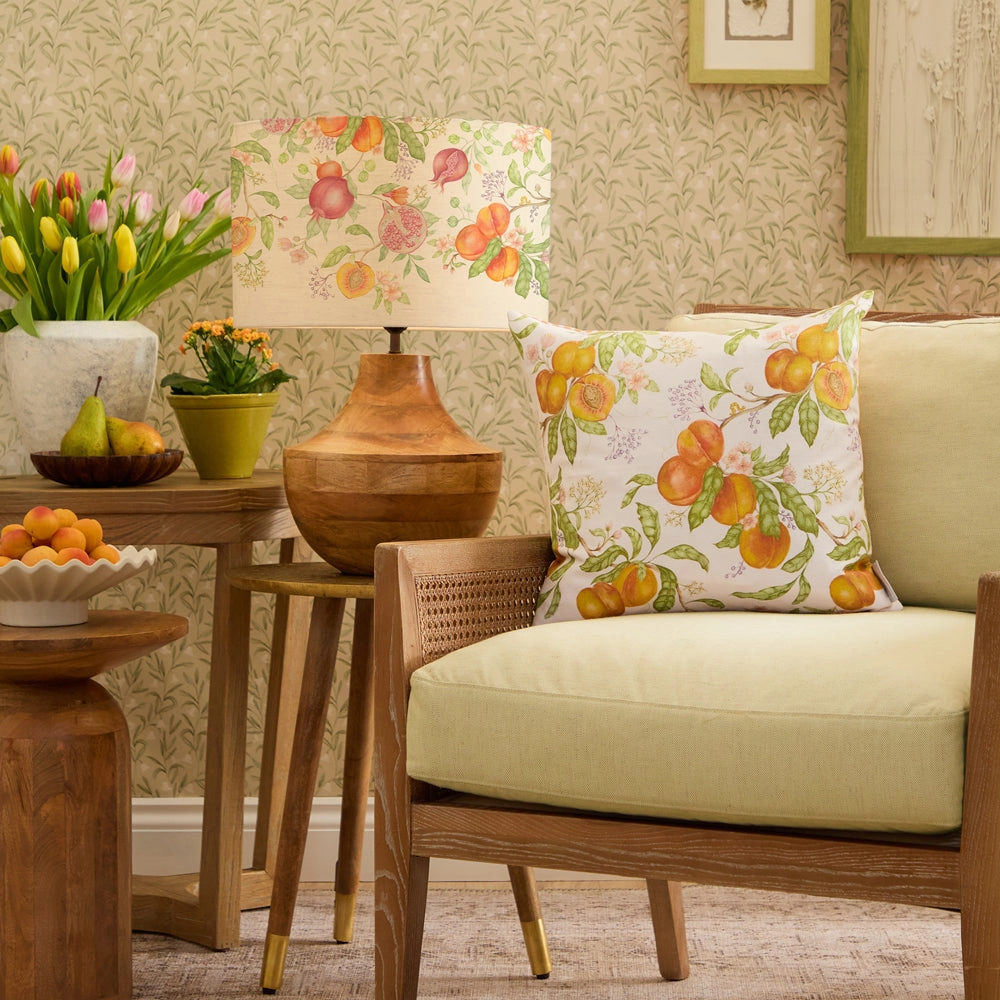 Peach Harvest Printed Cushion Orange
