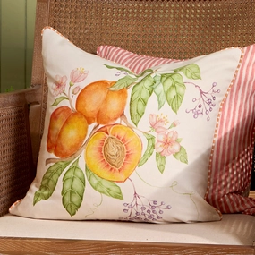 Peach Harvest Printed Outdoor Cushion Orangebedding sets ,throw blankets 