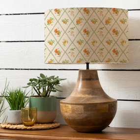 Peach Trellis Eva & Leven Complete Table Lamp Mango/Creamhome decor ,wall decor 