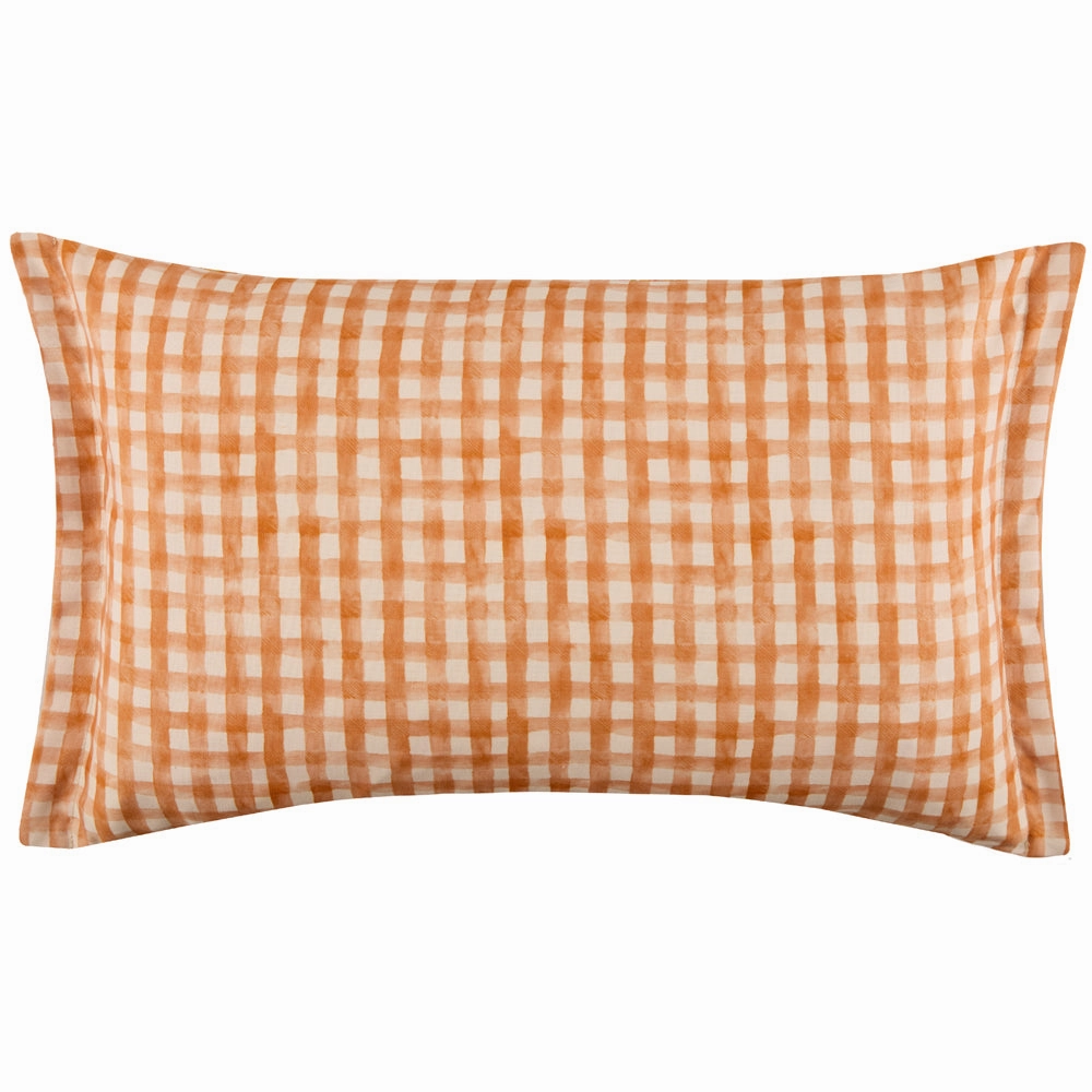 Peach Trellis Printed Outdoor Cushion Orange