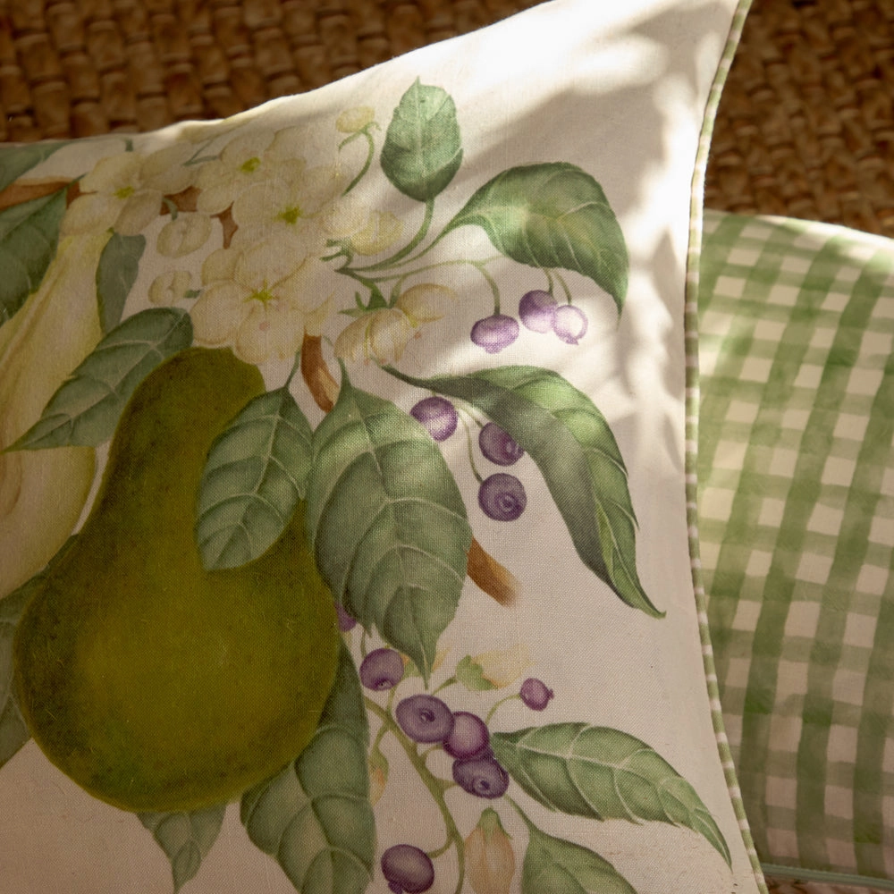 Pear Orchard Printed Outdoor Cushion Green