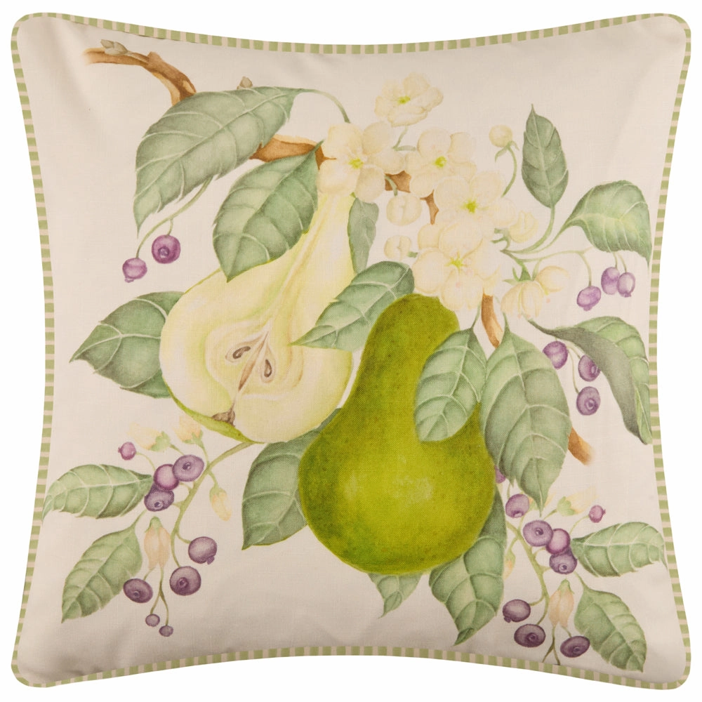 Pear Orchard Printed Outdoor Cushion Green