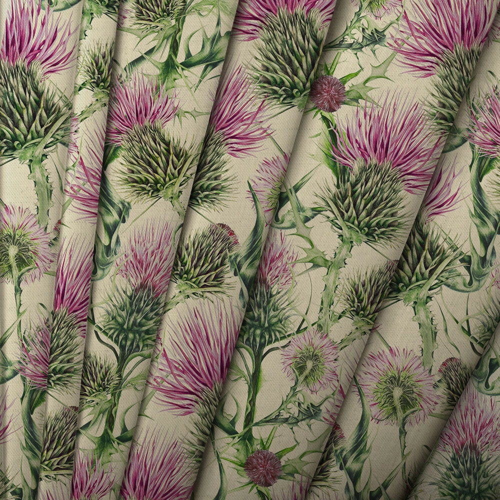 Penton Printed Cotton Made to Measure Roman Blinds Fuchsia/Natural