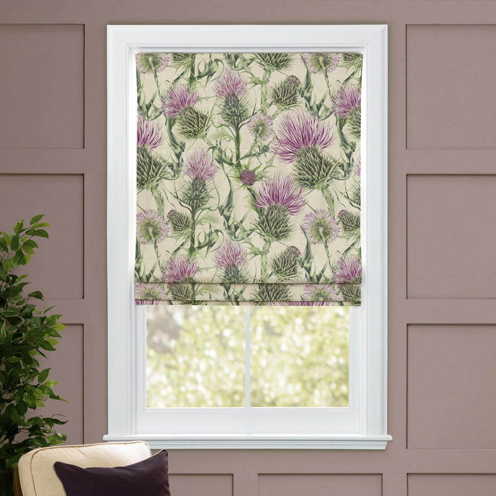 Penton Printed Cotton Made to Measure Roman Blinds Fuchsia/Natural