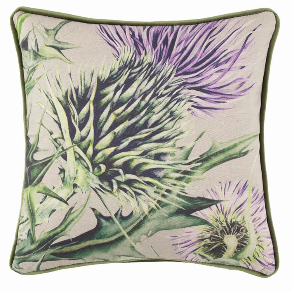 Penton Small Printed Feather Cushion Damson