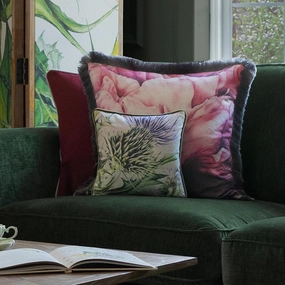 Penton Small Printed Feather Cushion Damsonbedding sets ,throw blankets 