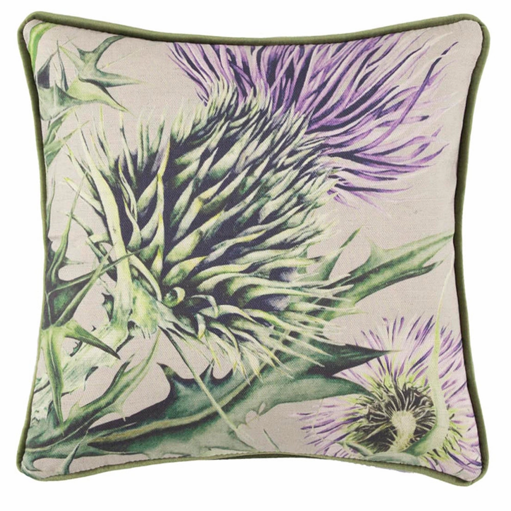 Penton Small Printed Feather Cushion Damson