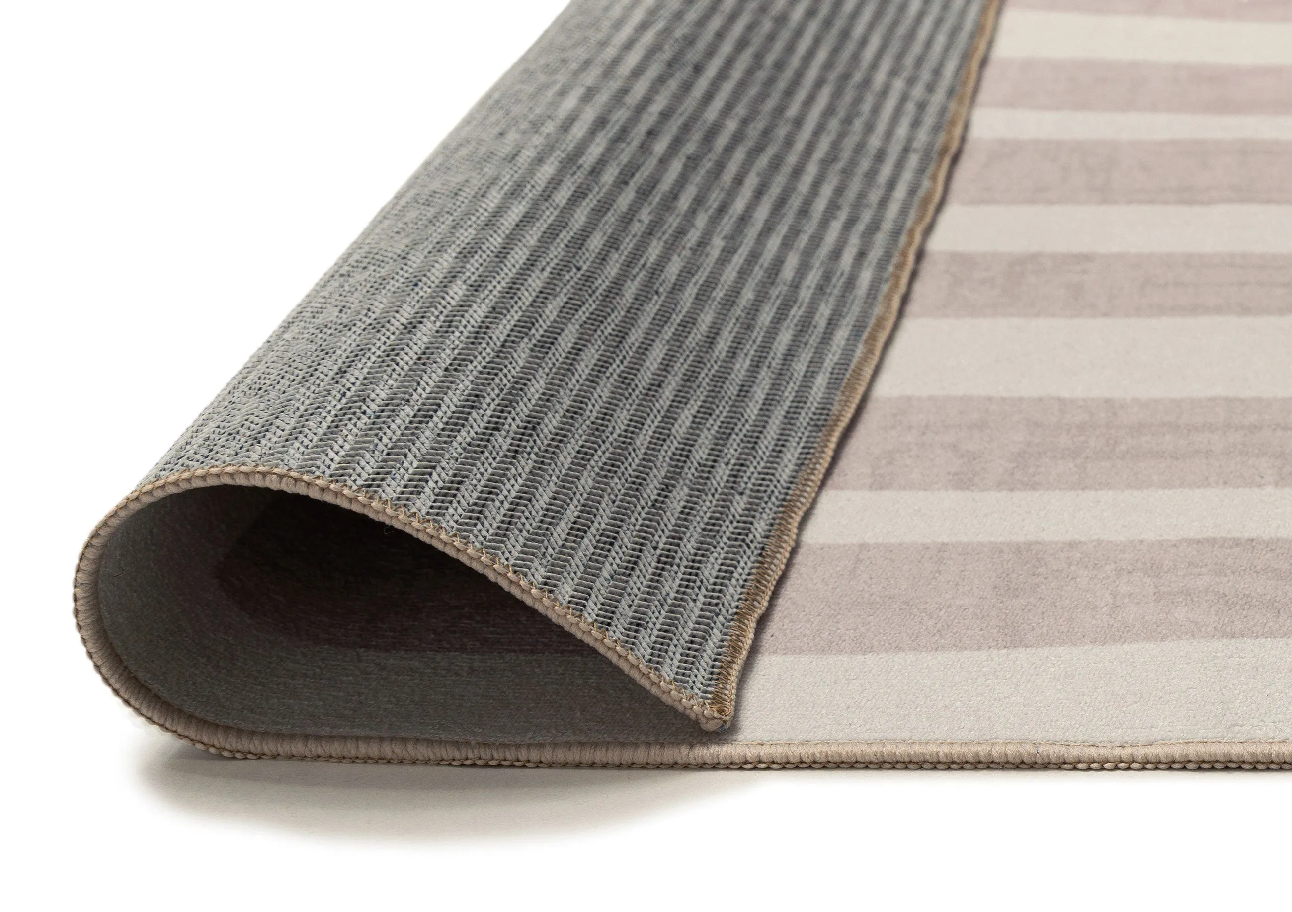 Perlha Beige and Grey Botanical Washable Rug
